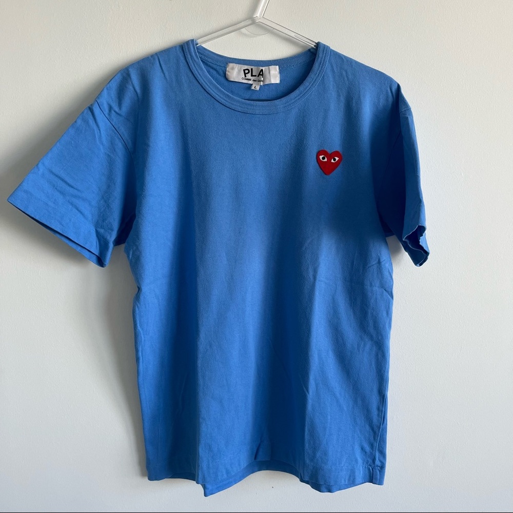 Comme des Garcons PLAY Blue Short Sleeve Tee